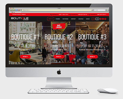 Web dizajn Beograd | Studio 77 + | Restoran Boutique